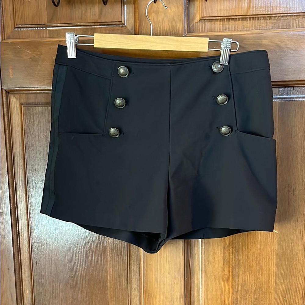 Disney Alice through the Looking Glass Women's Black Button-Detail Shorts